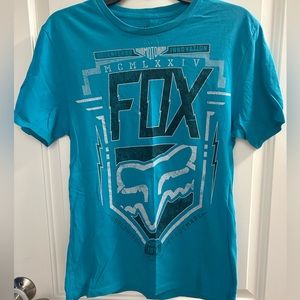 Men’s Small (Slim Fit) Fox Tee, Aqua